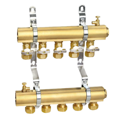 Brass Ball valve type underfloor heating manifold