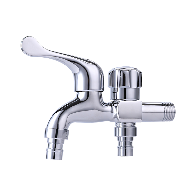 Double Outlet Brass Chrome Faucet 1592